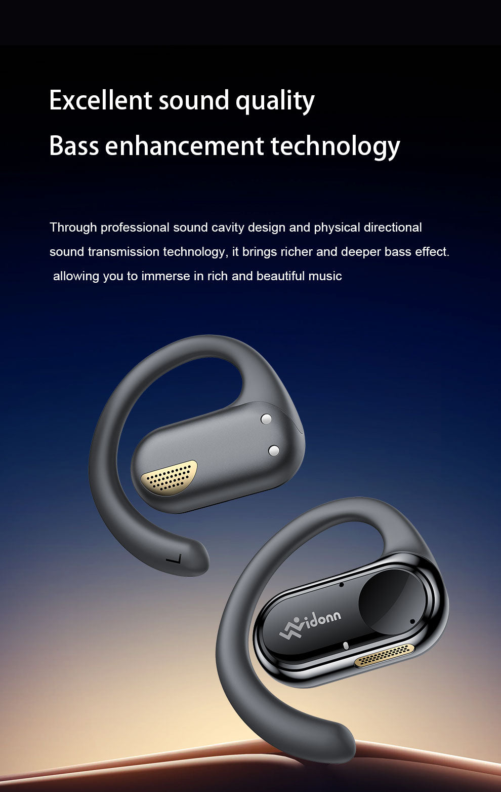 Vidonn T3 Open-Ear Bluetooth Sports Headphones