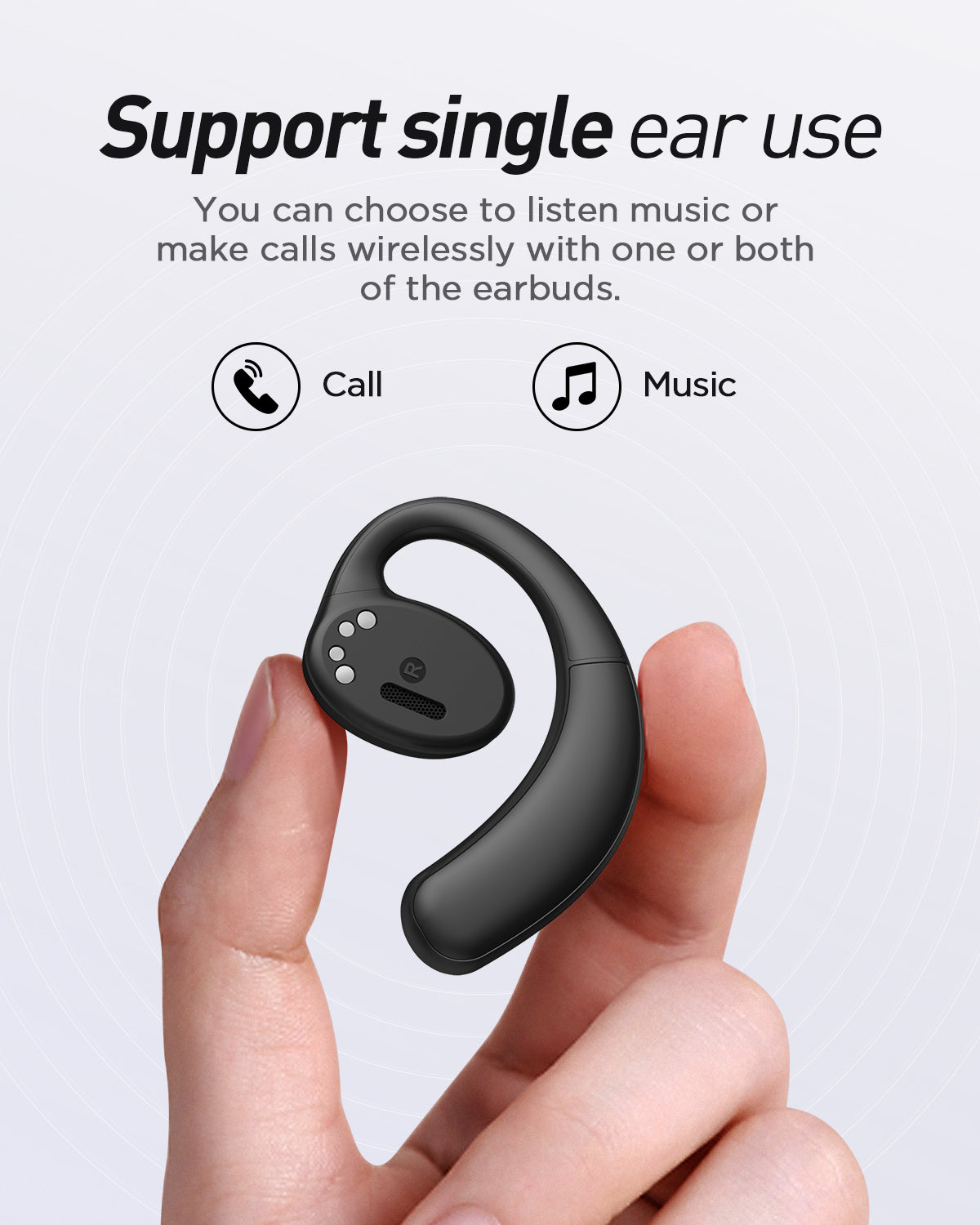 Support single ear use